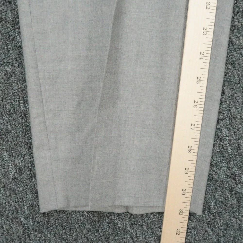 Isaia Napoli Pants Mens 40x32 Gray Wool Flannel Flat Front Straight Trouser